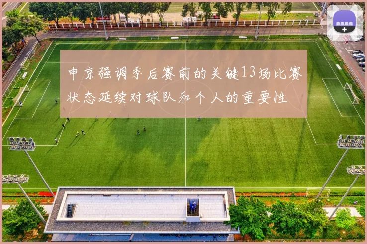 申京强调季后赛前的关键13场比赛状态延续对球队和个人的重要性