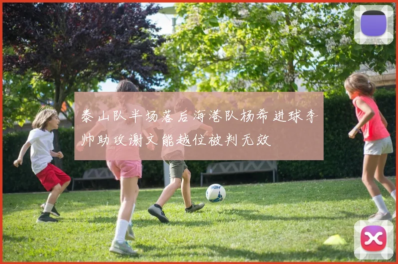 泰山队半场落后海港队杨希进球李帅助攻谢文能越位被判无效